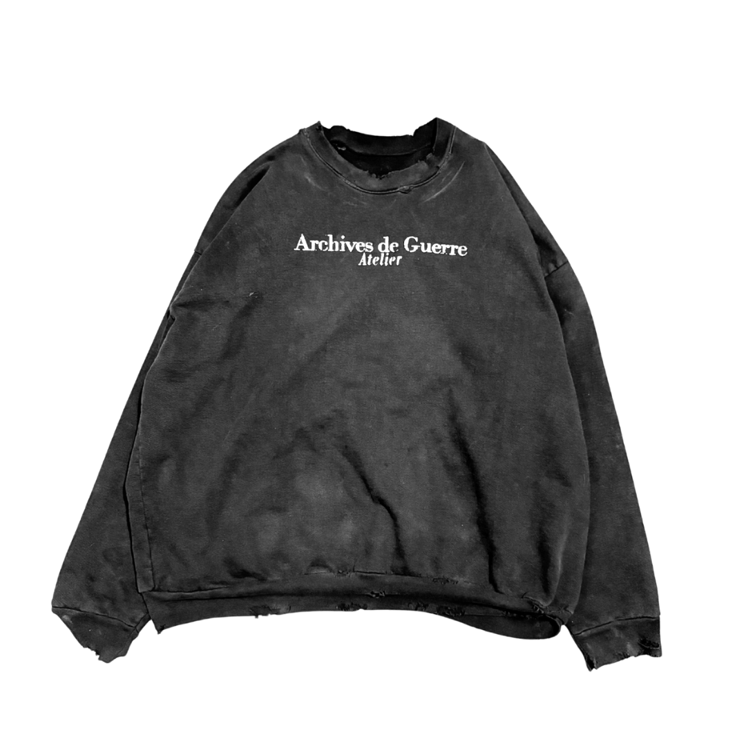 UNIFORM, garment dyed sweatshirt