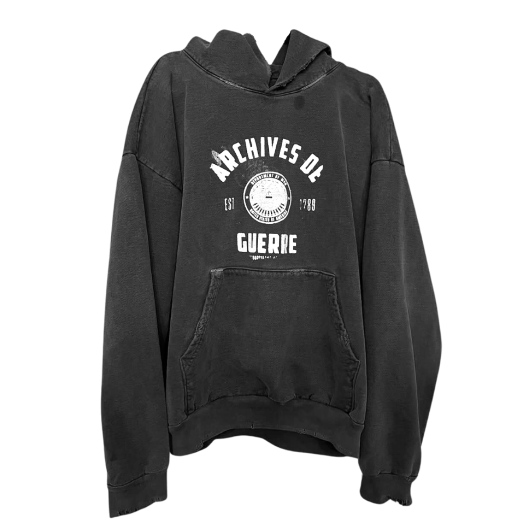 DEPARTMENT OF WAR, garment dyed hoodie