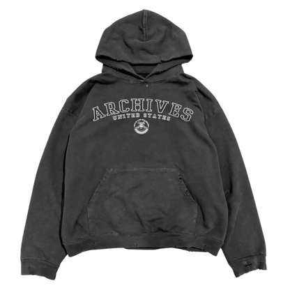 UNIVERSITY, garment dyed hoodie