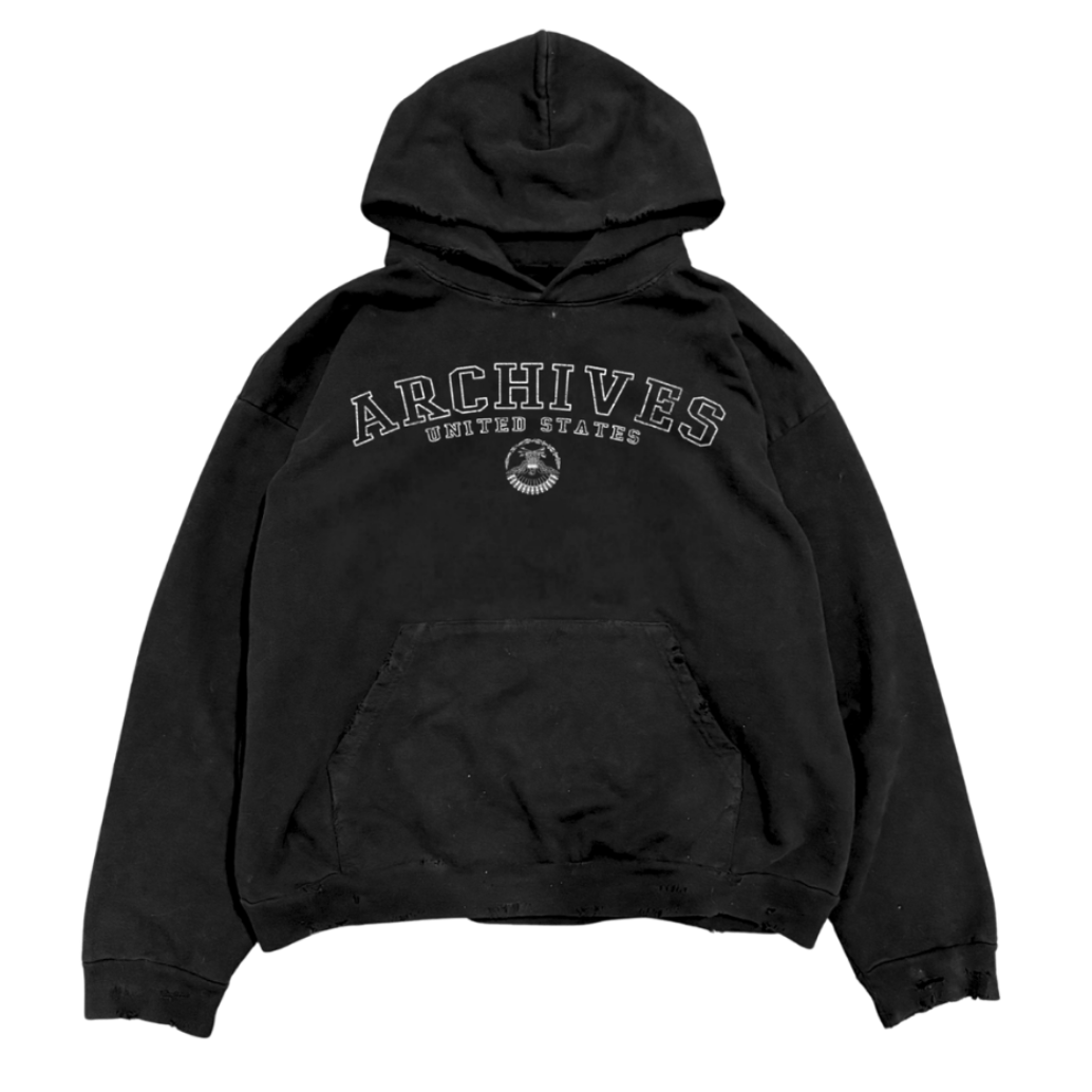 UNIVERSITY, garment dyed hoodie